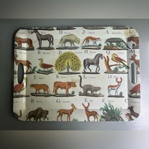 John Derian for Target Melamine Serving Tray with Handles/Animal Print
